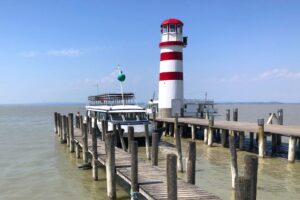 Maják v městečku Podersdorf - Neziderské jezero