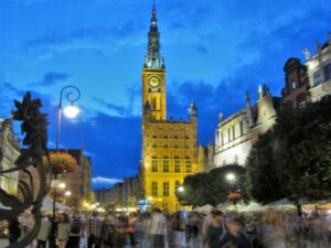 Noční Gdaňsk